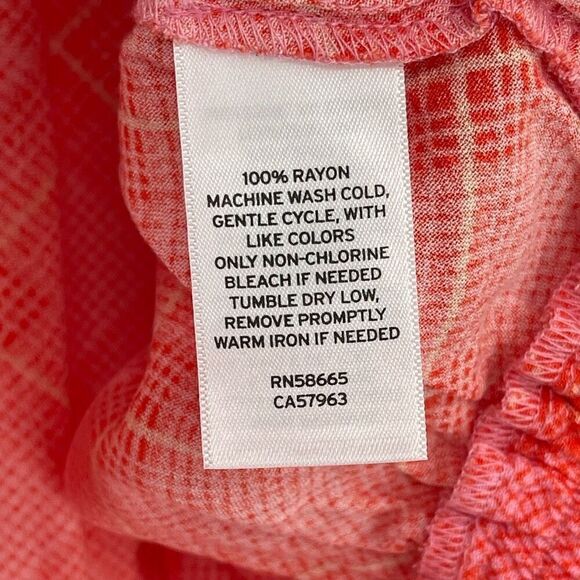 BP Surplice V-Neck Long Sleeve Crop Top Plaid Orange Pink Juniors Women XS‎ NWT - Picture 6 of 6